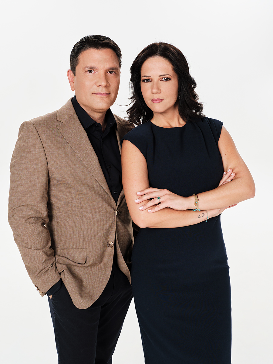 Ο Ντίνος Σιωμόπουλος και η Στέλλα Γκαντώνα