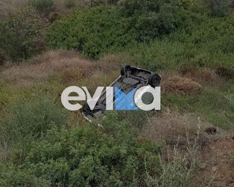 Εύβοια: Σοβαρό τροχαίο με αυτοκίνητο που αναποδογύρισε και έπεσε σε ρέμα
