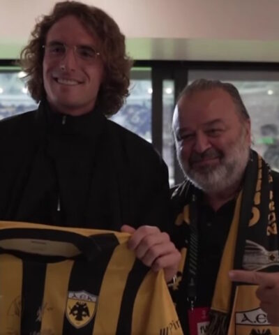 Ο Στέφανος Τσιτσιπάς επισκέφτηκε την OPAP Arena: «Μου σηκώθηκε η τρίχα, η ΑΕΚ είναι πάθος»