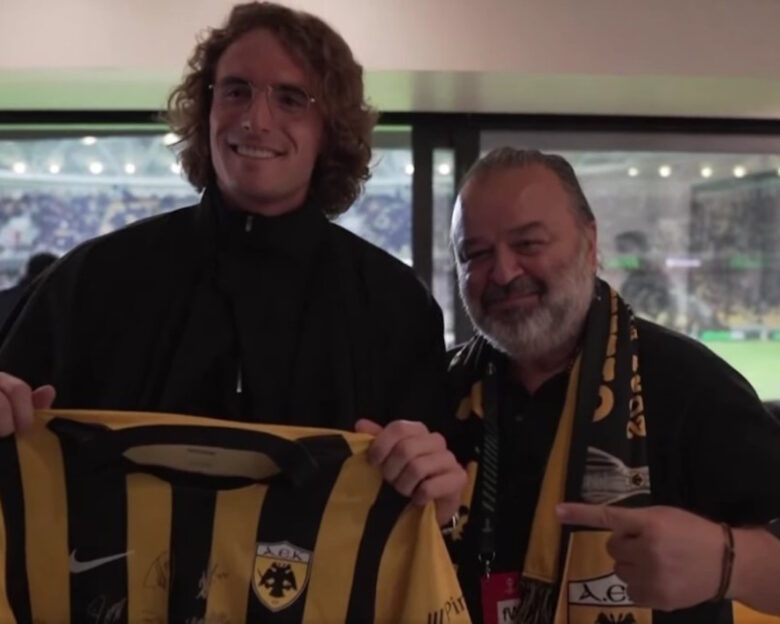 Ο Στέφανος Τσιτσιπάς επισκέφτηκε την OPAP Arena: «Μου σηκώθηκε η τρίχα, η ΑΕΚ είναι πάθος»