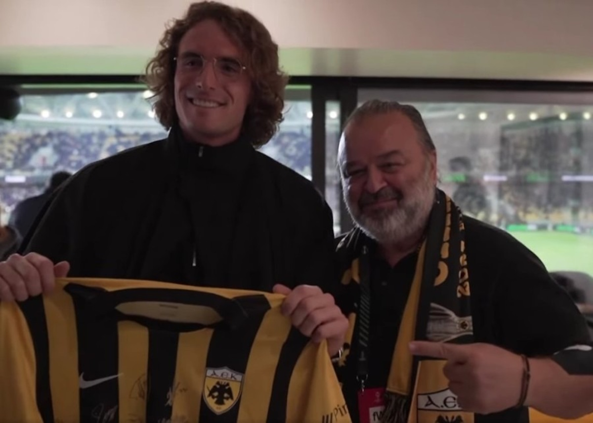 Ο Στέφανος Τσιτσιπάς επισκέφτηκε την OPAP Arena: «Μου σηκώθηκε η τρίχα, η ΑΕΚ είναι πάθος»