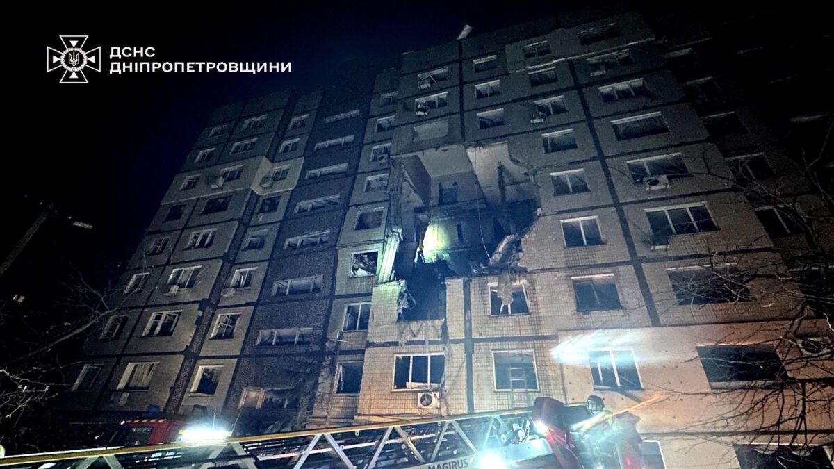 Ζημιές σε πολυκατοικία από ρωσικό drone