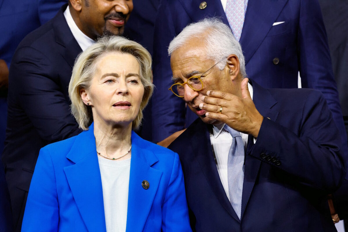 Η Ούρσουλα φον ντερ Λάιεν με τον Αντόνιο Κόστα