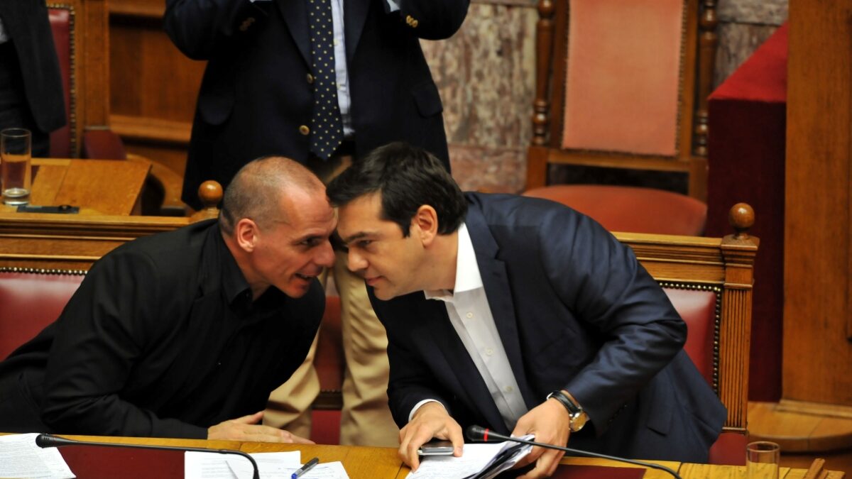 Ο Γιάννης Βαρουφάκης και ο Αλέξης Τσίπρας