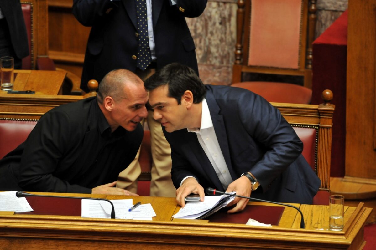 Ο Γιάννης Βαρουφάκης και ο Αλέξης Τσίπρας