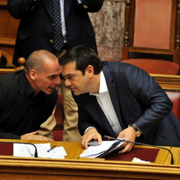 Ο Γιάννης Βαρουφάκης και ο Αλέξης Τσίπρας