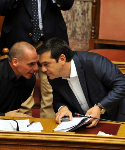 Ο Γιάννης Βαρουφάκης και ο Αλέξης Τσίπρας