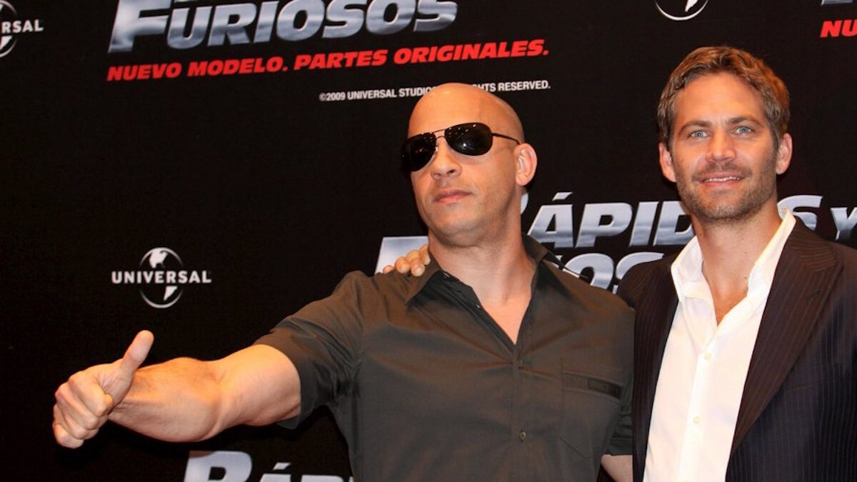 Ο Vin Diesel και ο Paul Walker στην παρουσίαση της ταινίας «Fast and Furious, New Model, Original Parts»