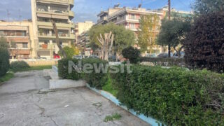 Το σημείο στην περιοχή της Πυλαίας Θεσσαλονίκης όπου οι έφηβοι δέχτηκαν επίθεση με σκοπό τη ληστεία