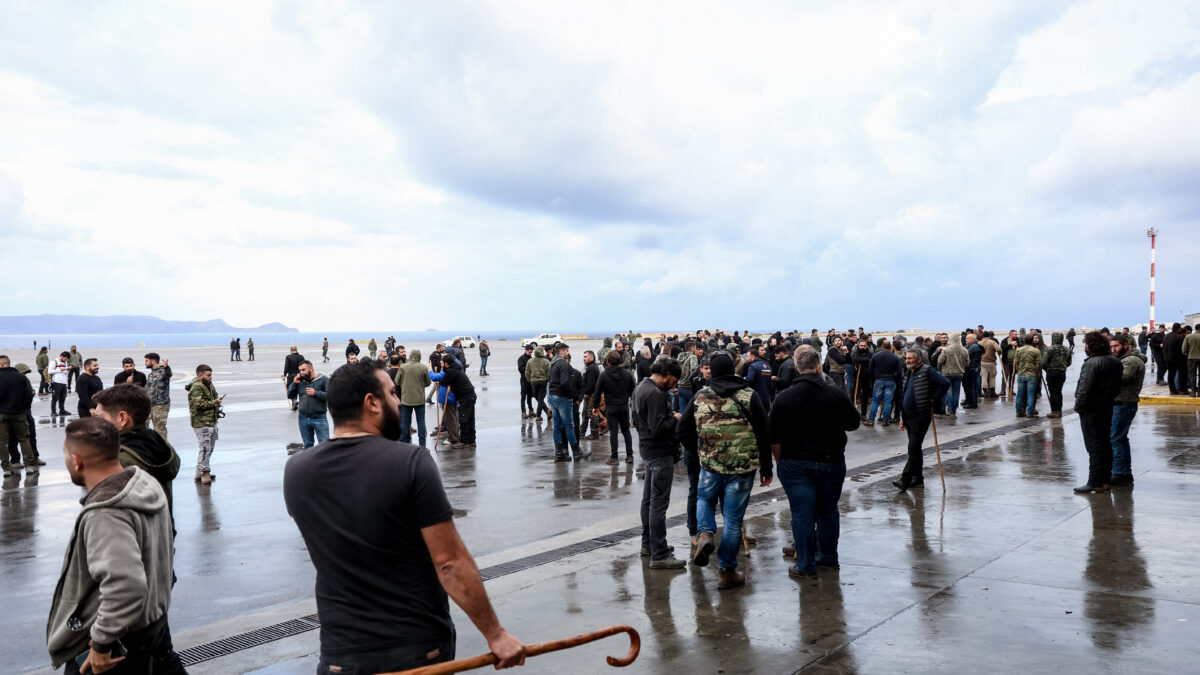 Κινητοποίηση αγροτών και κτηνοτρόφων στο Ηράκλειο Κρήτης, Δευτέρα 8 Δεκεμβρίου 2025.  (ΣΤΕΦΑΝΟΣ ΡΑΠΑΝΗΣ