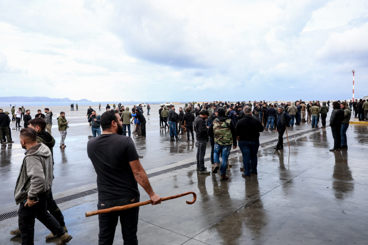 Κινητοποίηση αγροτών και κτηνοτρόφων στο Ηράκλειο Κρήτης, Δευτέρα 8 Δεκεμβρίου 2025.  (ΣΤΕΦΑΝΟΣ ΡΑΠΑΝΗΣ