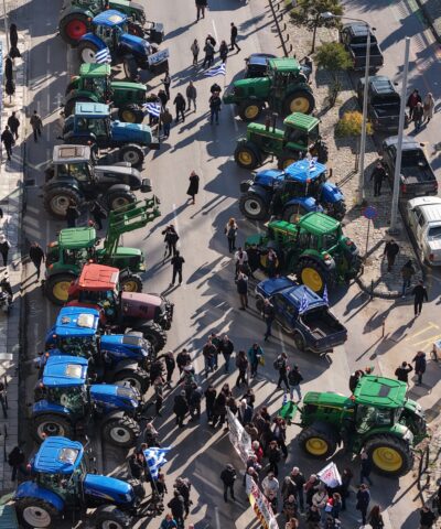 Συλλαλητήριο αγροτών και κτηνοτρόφων στο λιμάνι της Θεσσαλονίκης,