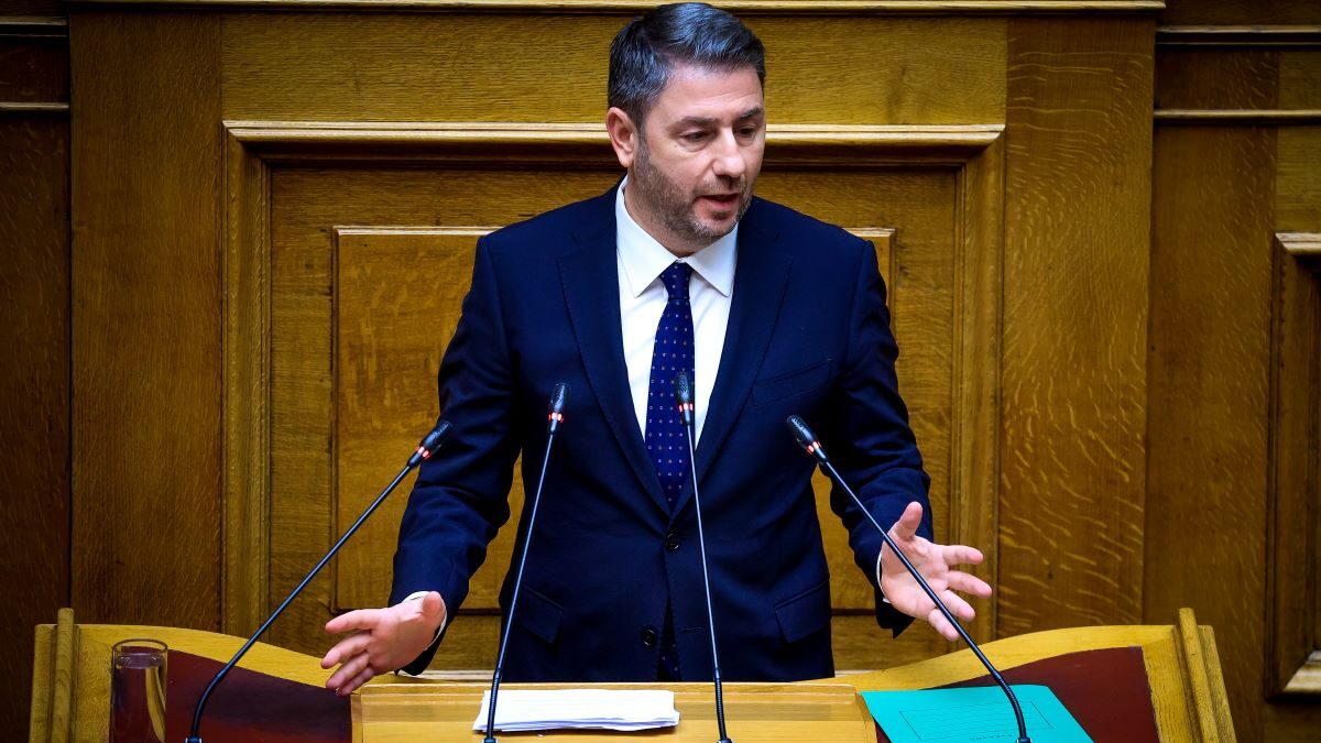 Ο Νίκος Ανδρουλάκης στη Βουλή