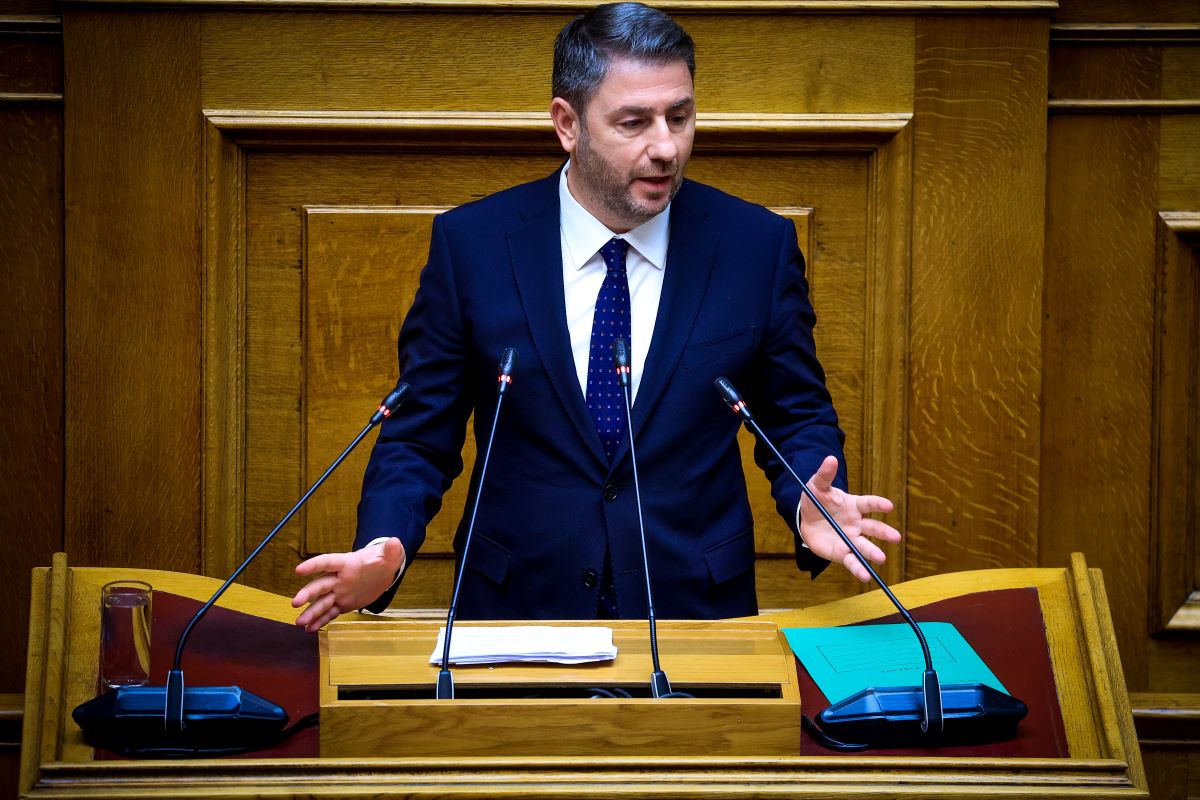 Ο Νίκος Ανδρουλάκης στη Βουλή