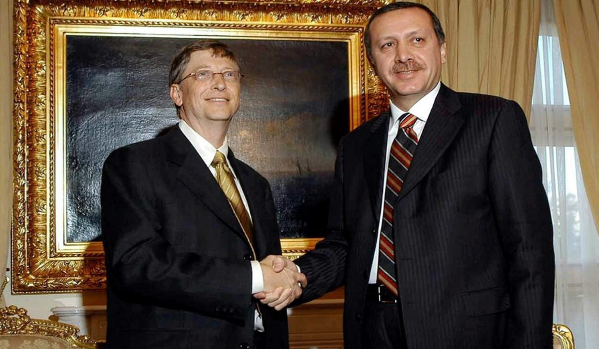 Ο Bill Gates και ο Recep Tayyip Erdogan σε συνάντησή τους στην Άγκυρα
