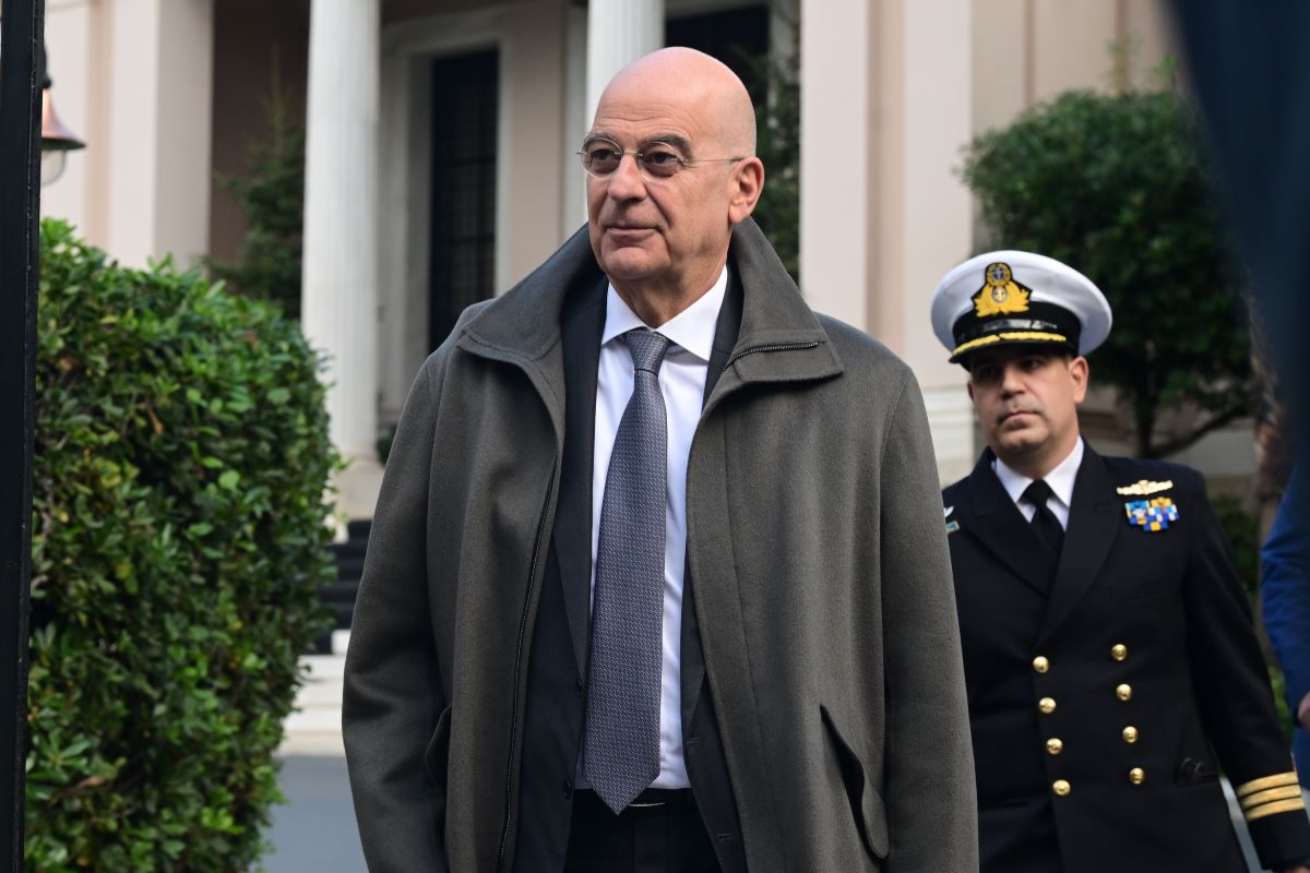 Ο Νίκος Δένδιας μετά τη συνεδρίαση του ΚΥΣΕΑ