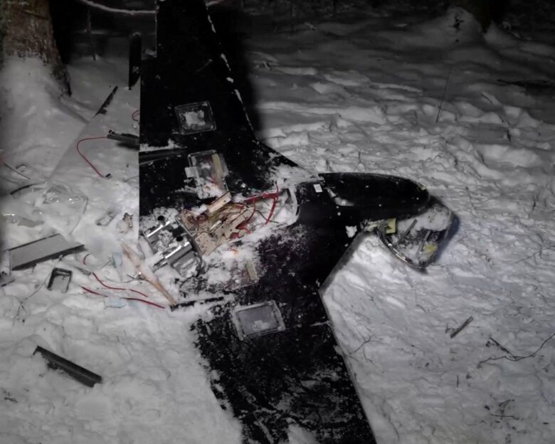 Τα συντρίμμα του drone