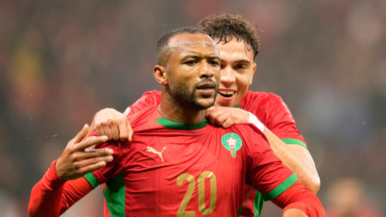 Ο Ελ Κααμπί πανηγυρίζει για το Μαρόκο (AP Photo