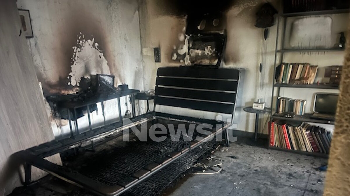 Το σπίτι του 68χρονου μετά τις εκρήξεις