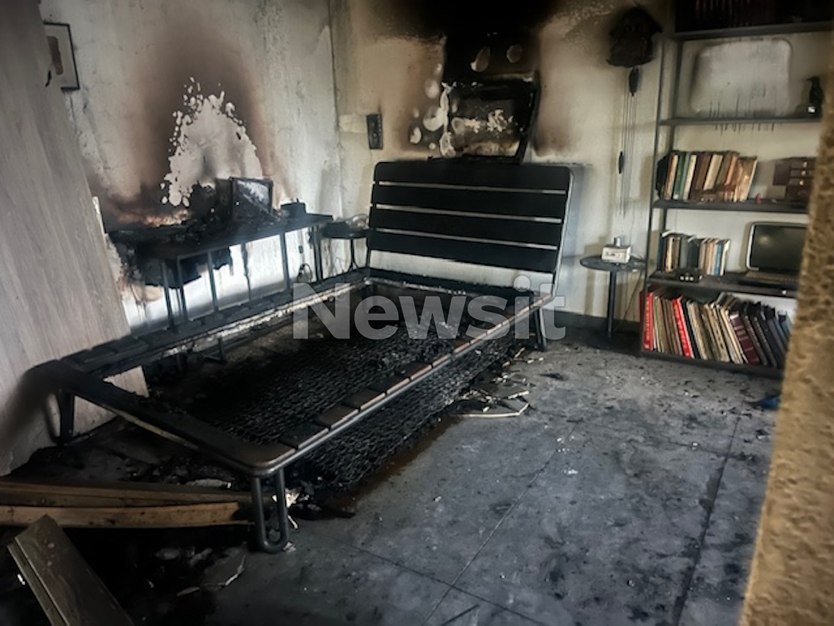 Το σπίτι του 68χρονου μετά τις εκρήξεις