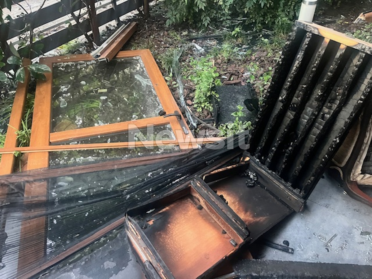 Το σπίτι του 68χρονου μετά τις εκρήξεις