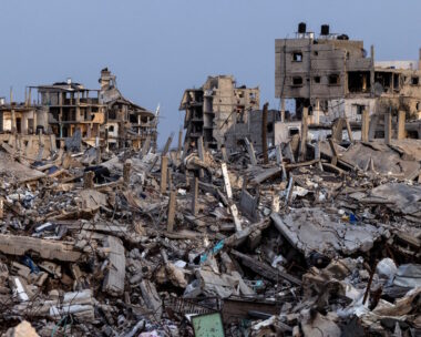 Κατεστραμμένα κτίρια στη Ράφα, στο νότιο τμήμα της Λωρίδας της Γάζας