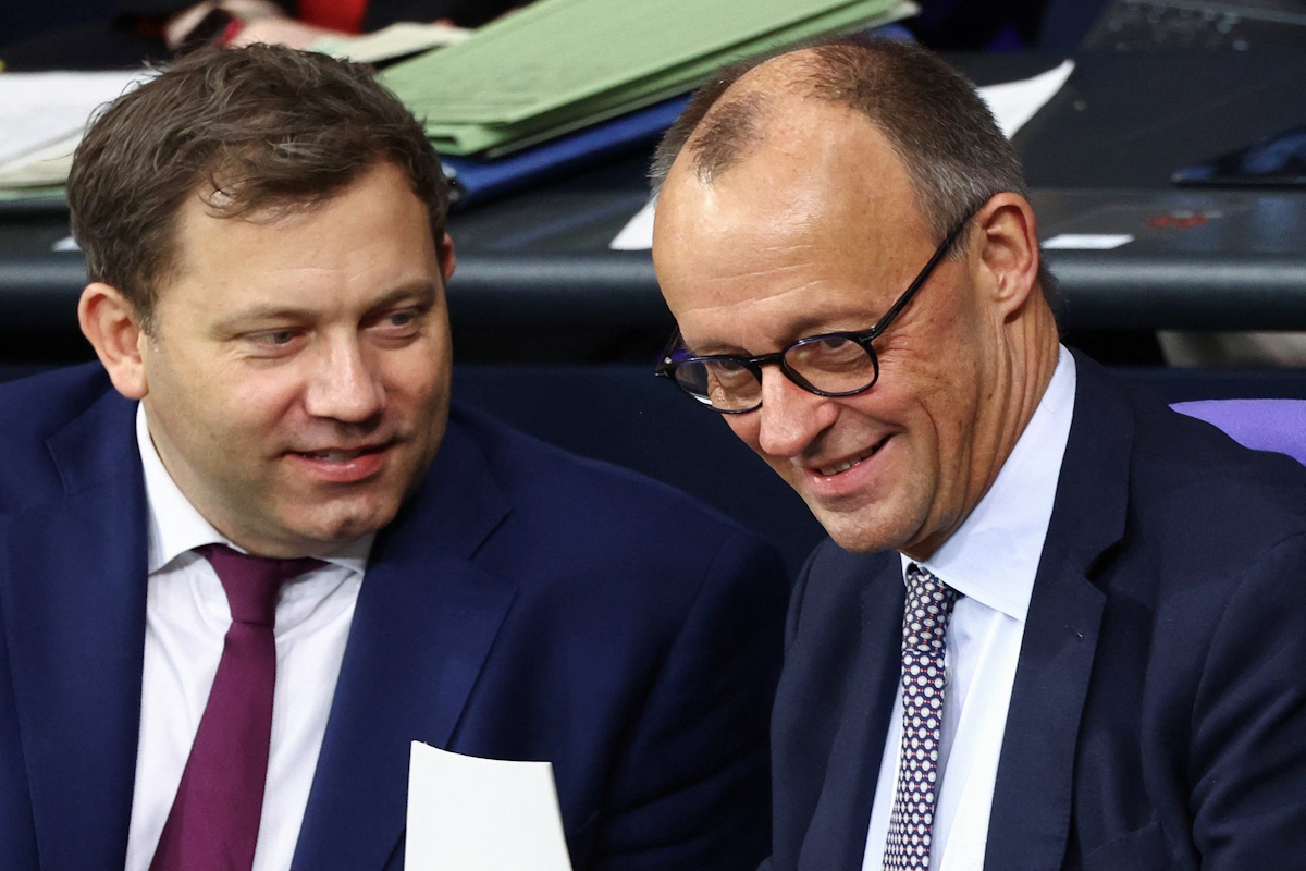German Finance Minister Lars Klingbeil and German Chancellor Friedrich Merz