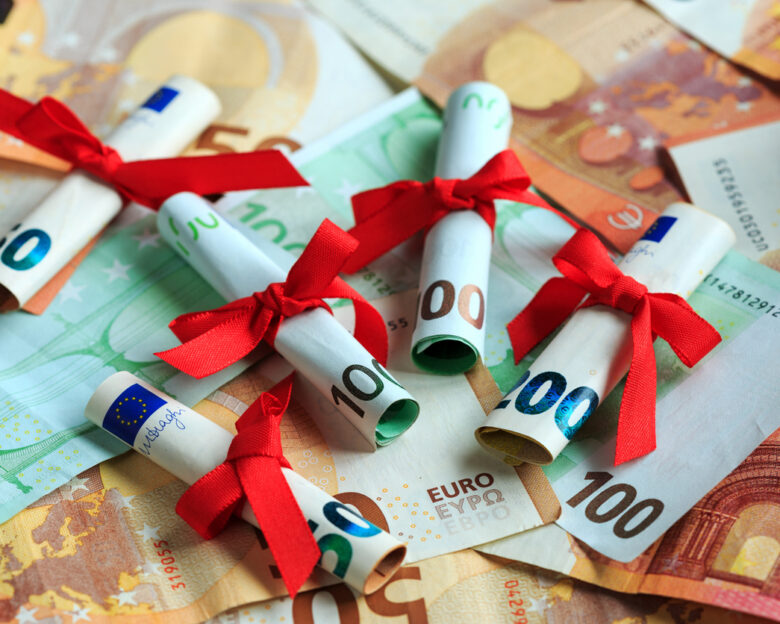 a money gift for Christmas