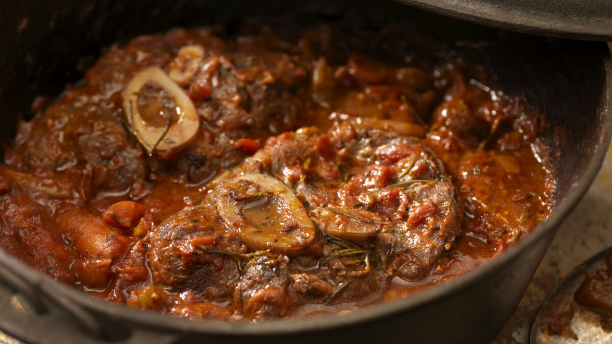 Οσομπούκο με μαυροδάφνη