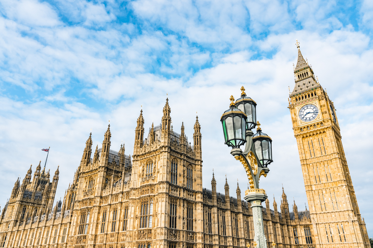 Big Ben Tower Westminster Bridge Steet Lamp Houses of Parliament Westminster London England