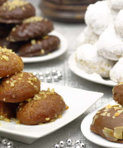 Μελομακάρονα με επικάλυψη σοκολάτας