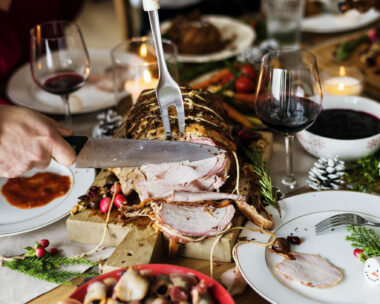 Family having a Christmas dinner