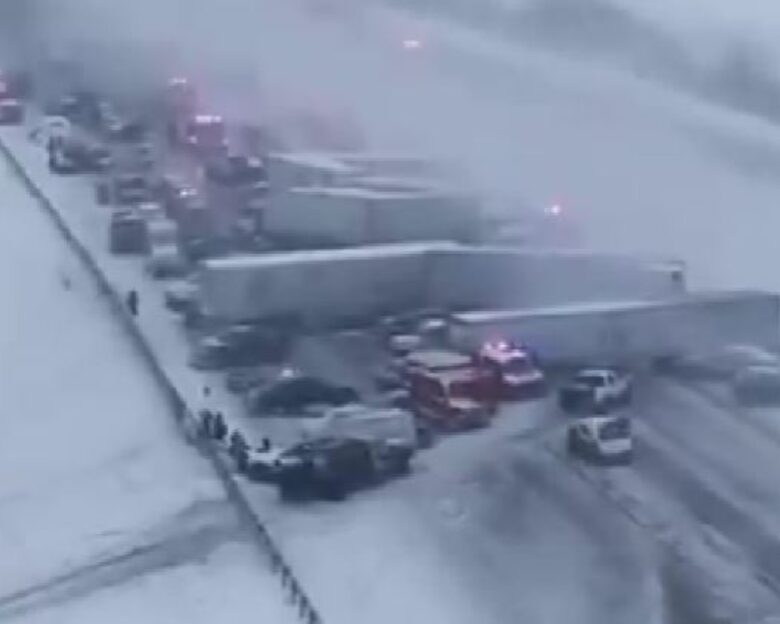 Ιντιανάπολη: Καραμπόλα 50 οχημάτων σε αυτοκινητόδρομο μετά από χιονόπτωση – Δείτε βίντεο