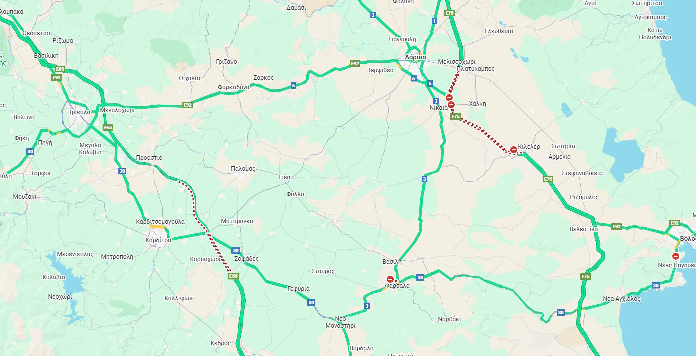 Τα μπλόκα Καρδίτσας και Νίκαιας