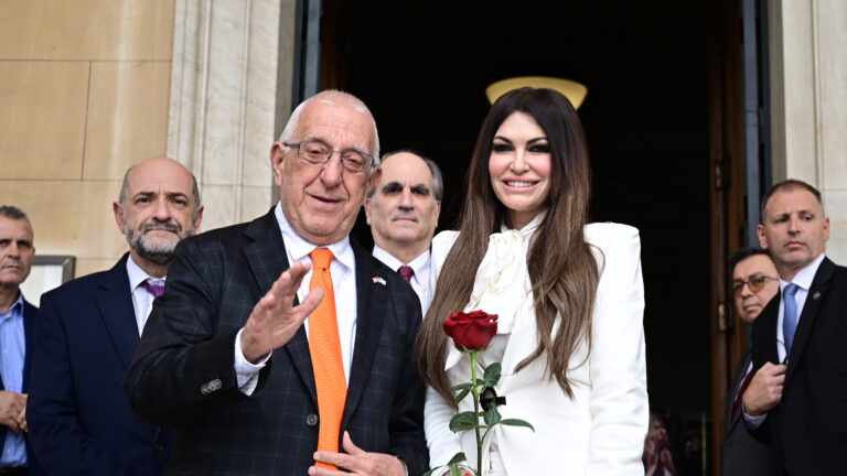 Συνάντηση του Προέδρου της Βουλής Νικήτα Κακλαμάνη με την Πρέσβειρα των ΗΠΑ Kimberly Guilfoyle, στην Βουλή, Τετάρτη 3 Δεκεμβρίου 2025. (ΜΙΧΑΛΗΣ ΚΑΡΑΓΙΑΝΝΗΣ