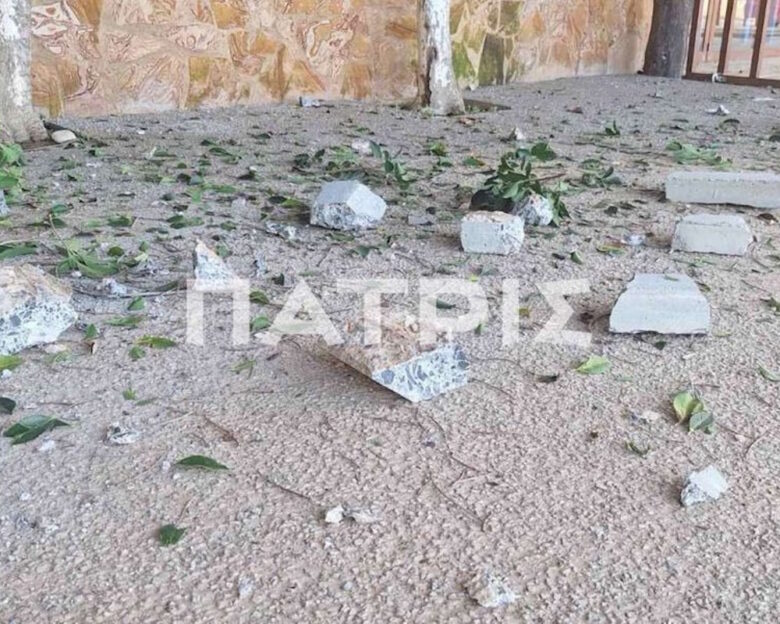 Ηράκλειο: Κομμάτια μπετόν αποκολλήθηκαν από γέφυρα και έπεσαν σε πλατεία στο Παλαιόκαστρο