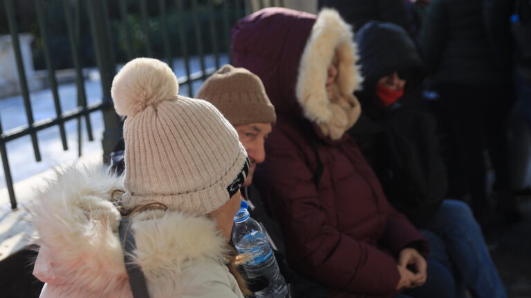 Κρύο στο κέντρο της Αθήνας