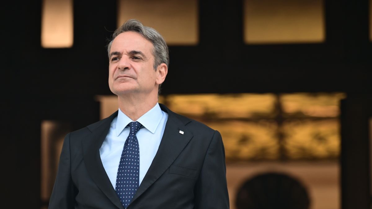 Ο Κυριάκος Μητσοτάκης στο Μέγαρο Μαξίμου