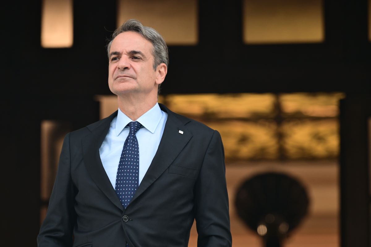 Ο Κυριάκος Μητσοτάκης στο Μέγαρο Μαξίμου