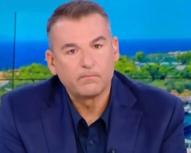 Ο Γιώργος Λιάγκας στο πλατό της εκπομπής του