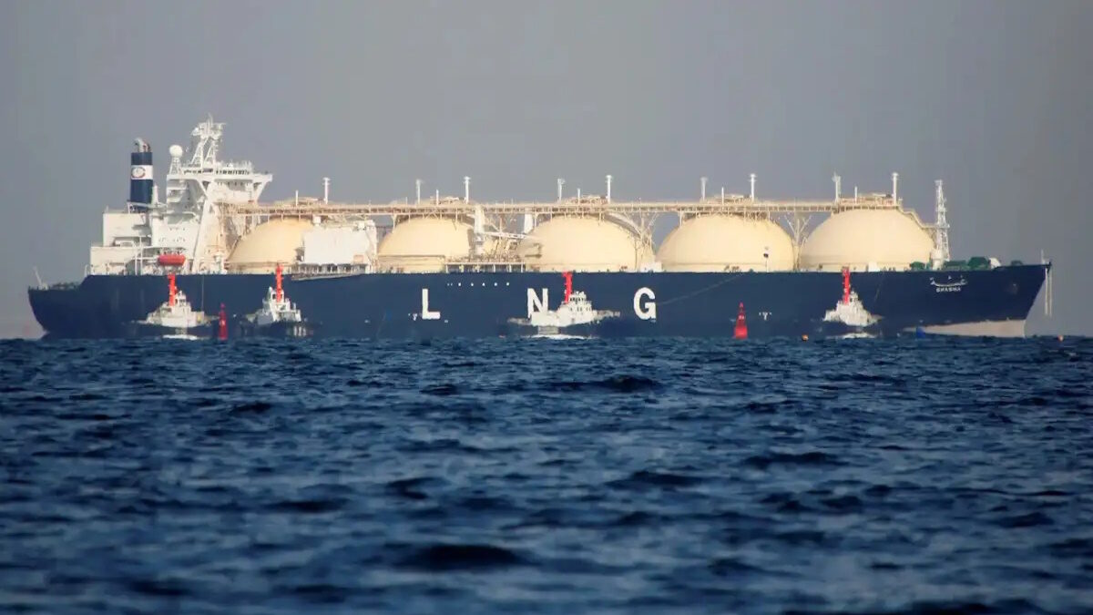 Ένα δεξαμενόπλοιο LNG