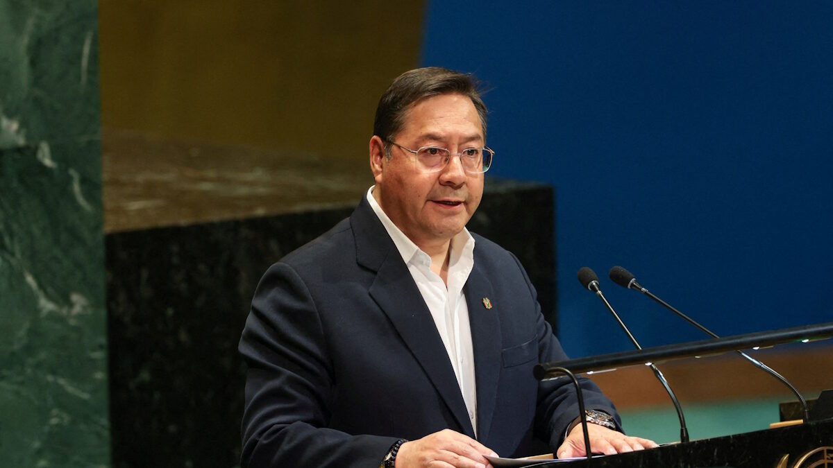 Ο πρώην Πρόεδρος της Βολιβίας, Luis Arce, στο βήμα της 80ής Γενικής Συνέλευσης του ΟΗΕ