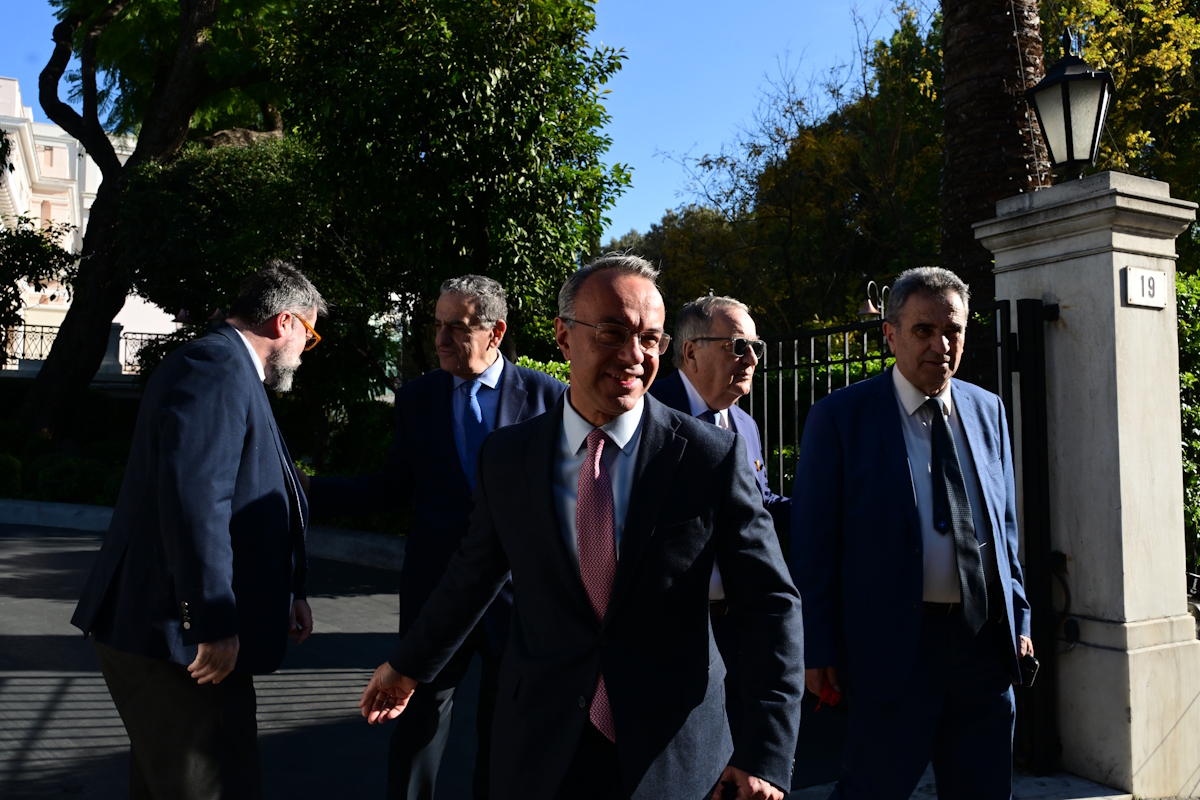 Συνάντηση του πρωθυπουργού Κυριάκου Μητσοτάκη με τα μέλη της Κοινοβουλευτικής Ομάδας της Νέας Δημοκρατίας, στο Μέγαρο Μαξίμου