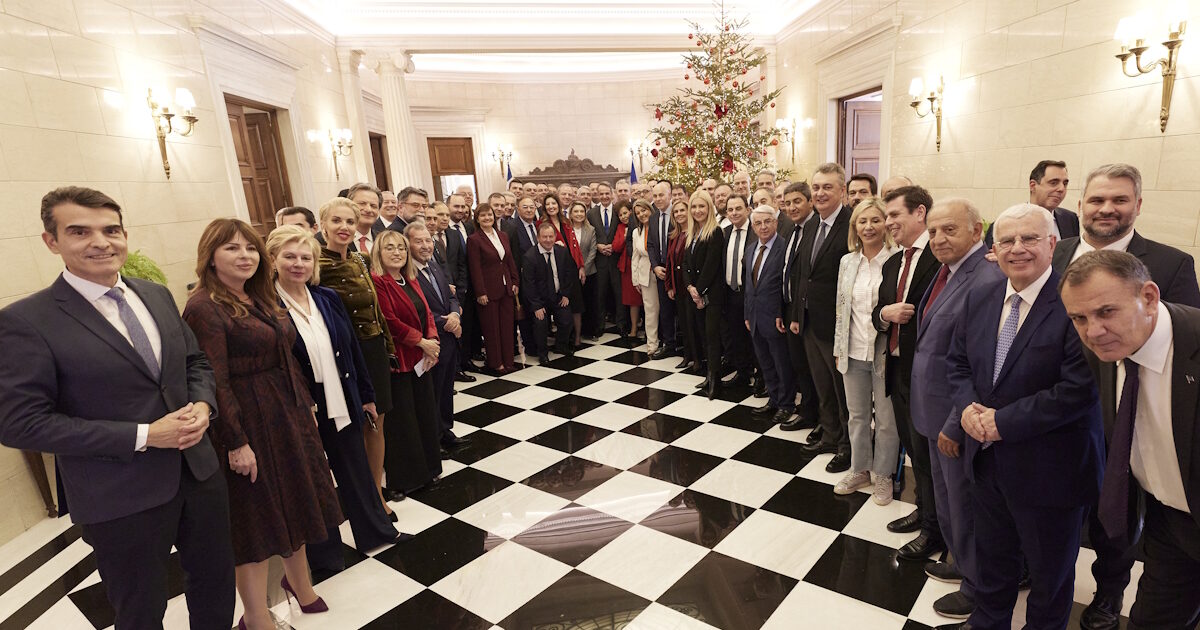 Συνάντηση του πρωθυπουργού Κυριάκου Μητσοτάκη με τα μέλη της Κοινοβουλευτικής Ομάδας της Νέας Δημοκρατίας, στο Μέγαρο Μαξίμου