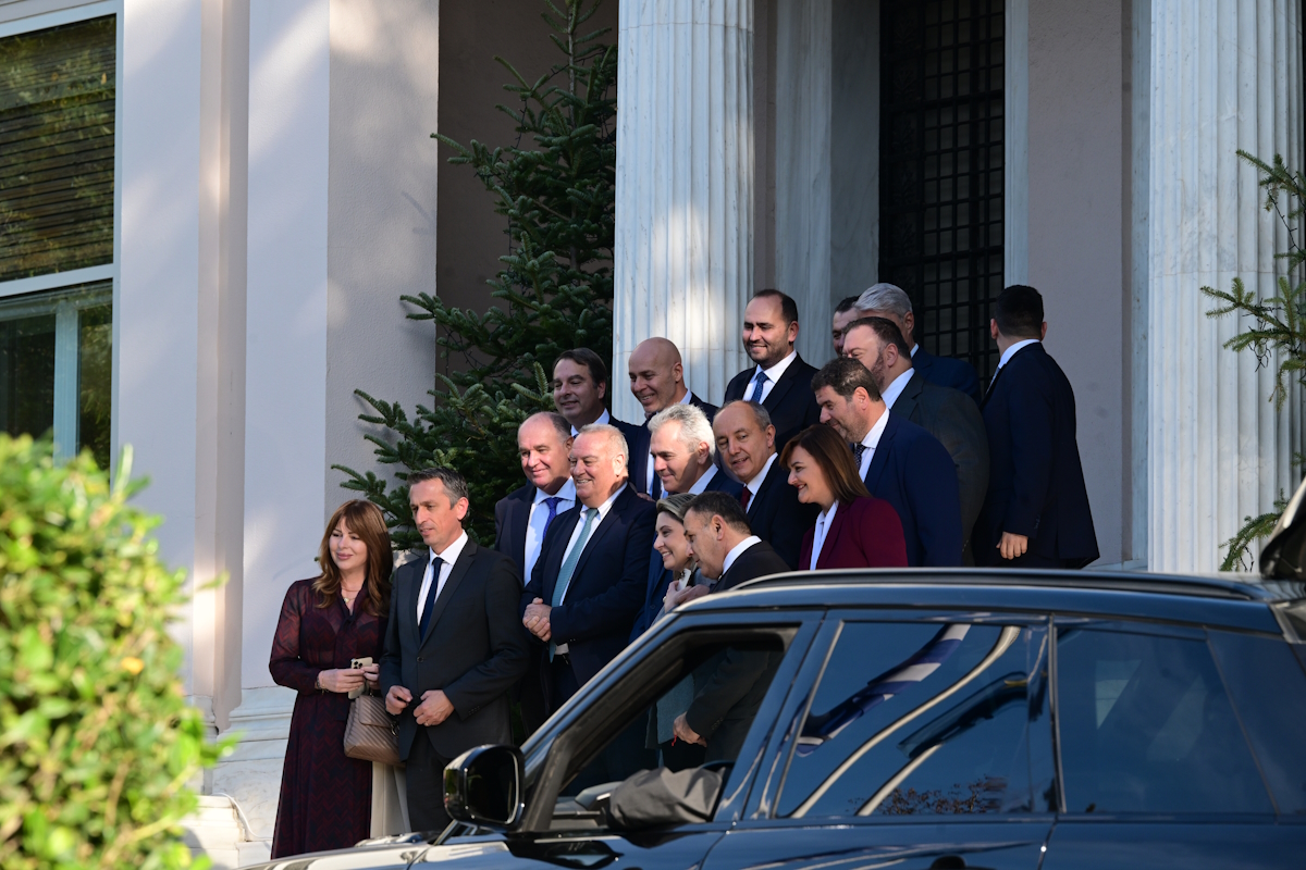 Συνάντηση του πρωθυπουργού Κυριάκου Μητσοτάκη με τα μέλη της Κοινοβουλευτικής Ομάδας της Νέας Δημοκρατίας, στο Μέγαρο Μαξίμου