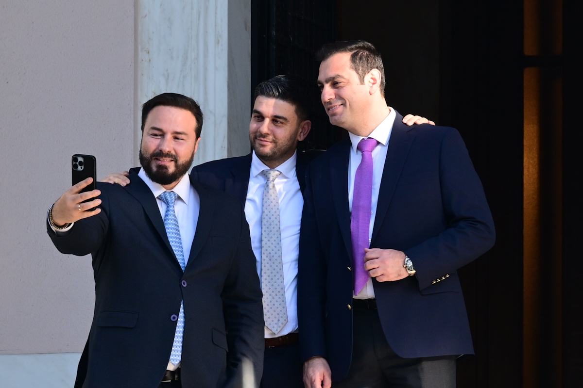 Συνάντηση του πρωθυπουργού Κυριάκου Μητσοτάκη με τα μέλη της Κοινοβουλευτικής Ομάδας της Νέας Δημοκρατίας, στο Μέγαρο Μαξίμου