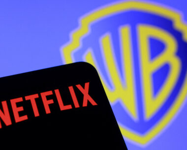Netflix and Warner Bros logos are seen in this illustration
