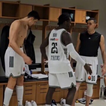 Τρέλα στα αποδυτήρια του Παναθηναϊκού μετά το διπλό επί της Φενέρμπαχτσε: Αποθέωση για Ναν και ουρλιαχτά MVP