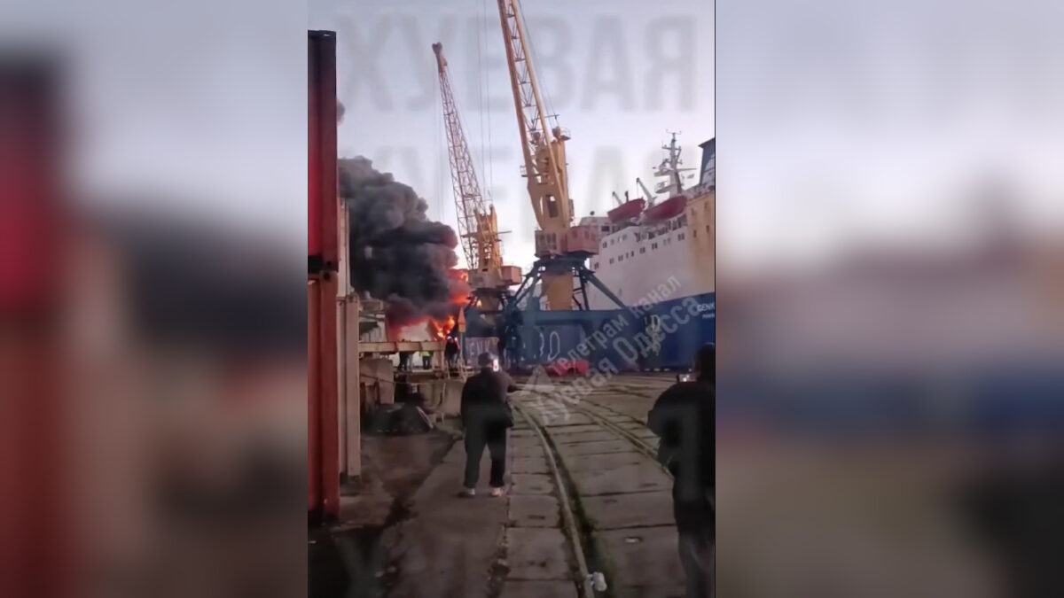 Το τουρκικό πλοίο που χτυπήθηκε στην Οδησσό