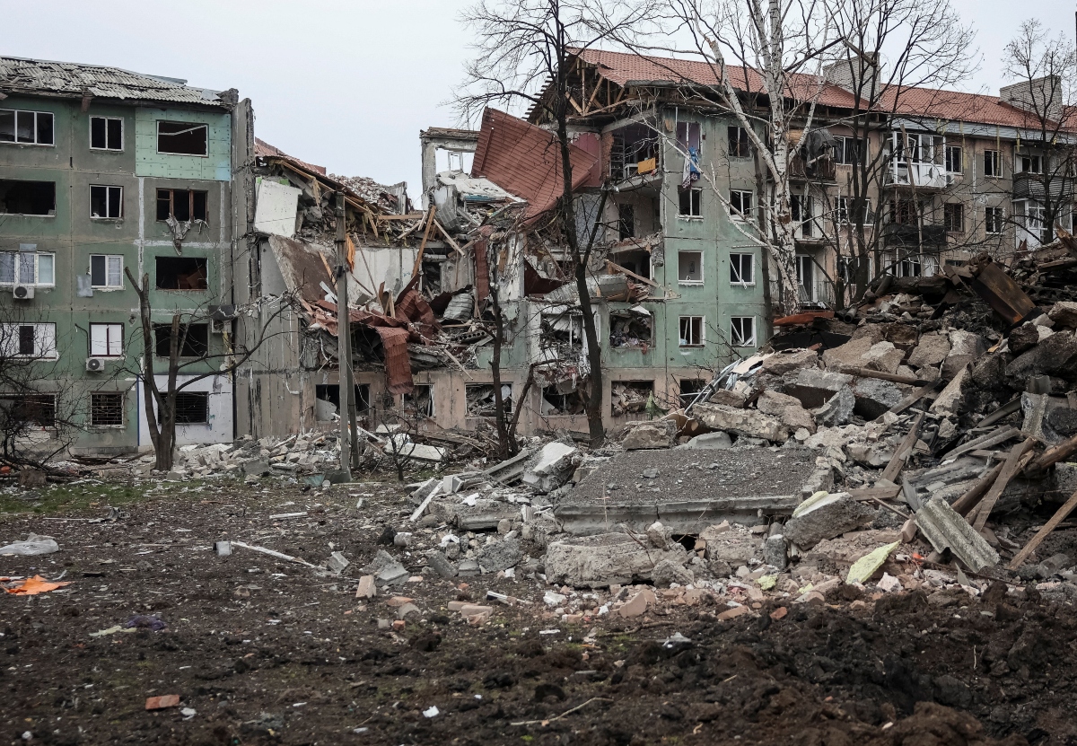 Κατεστραμμένα κτίρια στην Ουκρανία